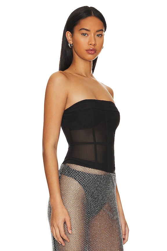 view 2 of 4 Rumi Mesh Bustier in Black