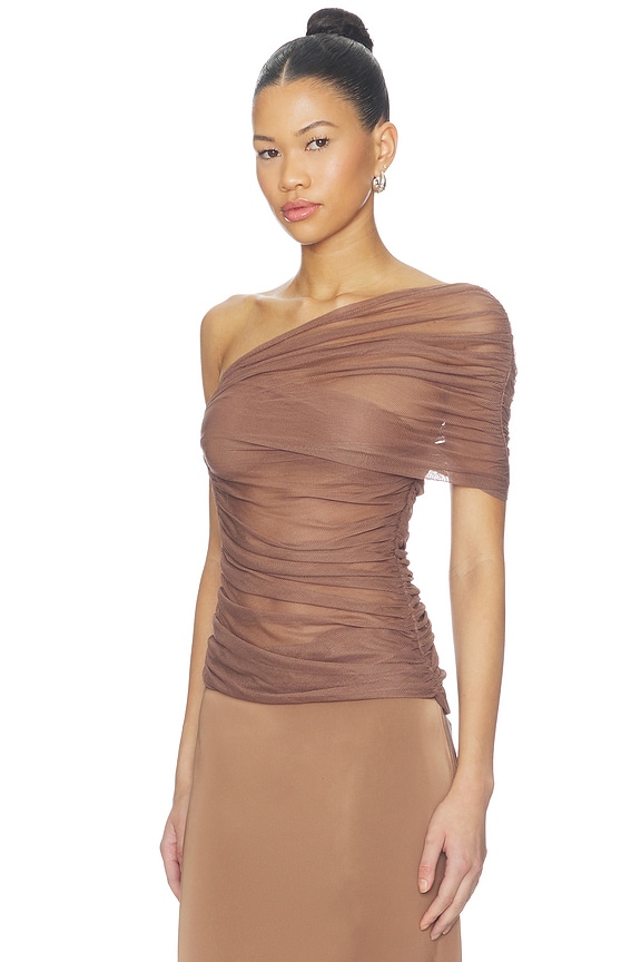 view 2 of 4 The Interwoven Jersey Top in Mocha