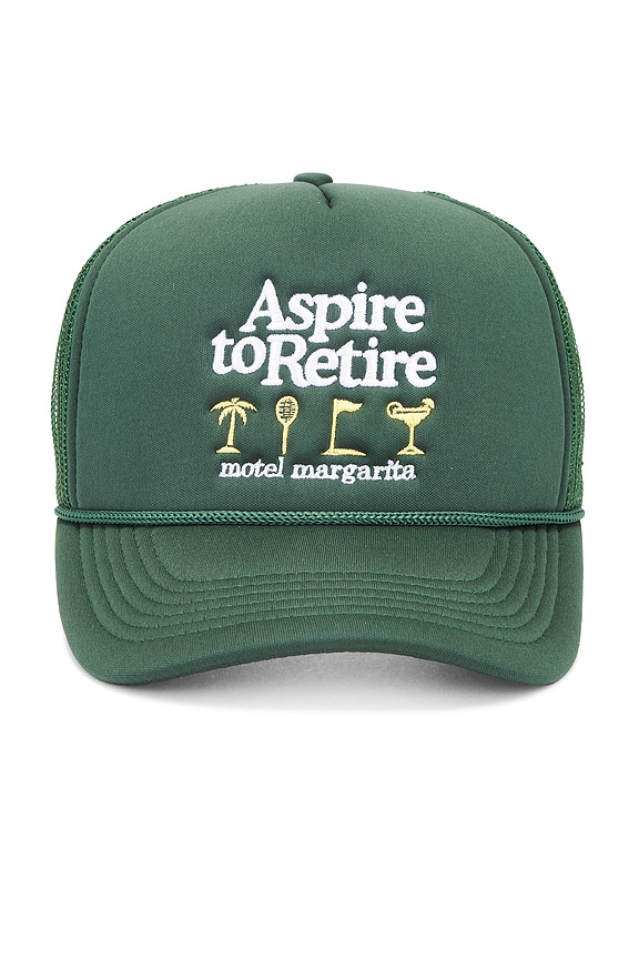 view 2 of 3 Aspire To Retire Trucker Hat in Forest