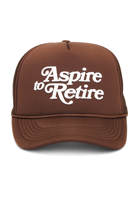 view 2 of 3 Aspire Script Trucker Hat in Espresso