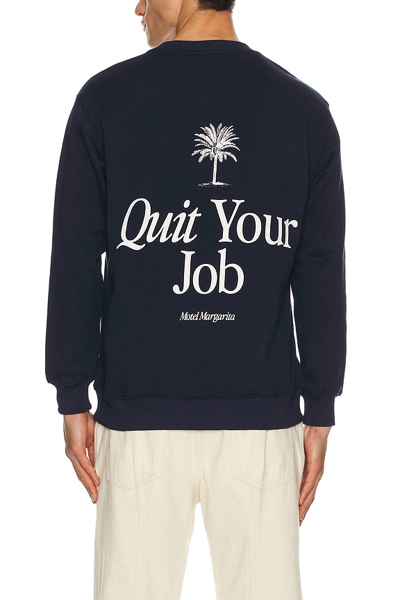 view 1 of 4 Quit Your Job Crewneck Sweatshirt in Navy