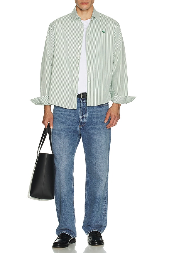 view 2 of 5 CHEMISE NEWPORT in White & Forest