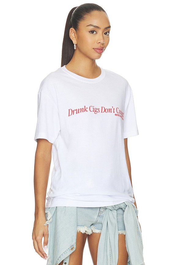 view 2 of 4 Drunk Cigs Tee in White