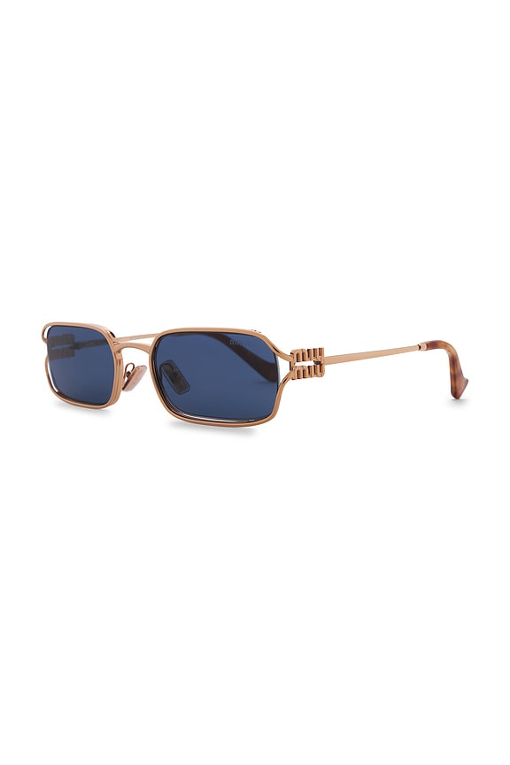 view 2 of 4 Rectangle Sunglasses in Gold