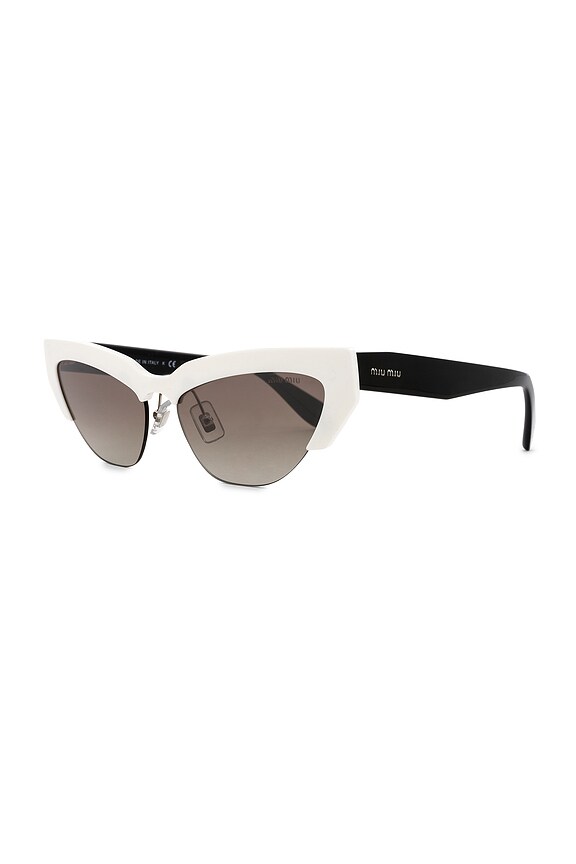view 2 of 3 GAFAS DE SOL CATWALK STYLE in White & Gradient Silver Mirror