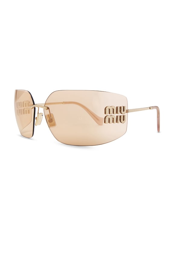 view 2 of 3 СОЛНЦЕЗАЩИТНЫЕ ОЧКИ SUNGLASSES in Pale Gold