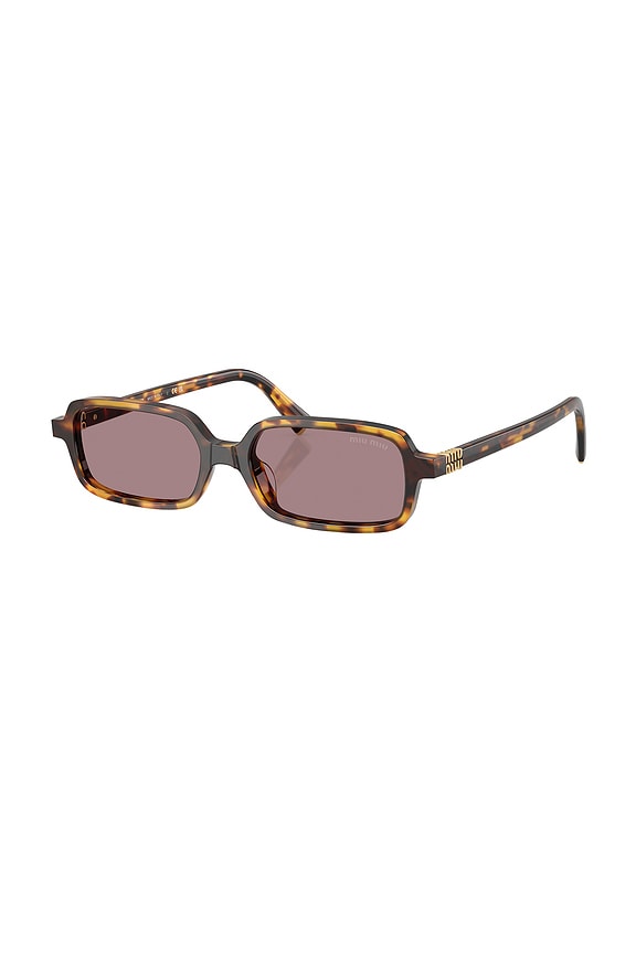 view 2 of 3 Narrow Rectangular Sunglasses in Havana Honey