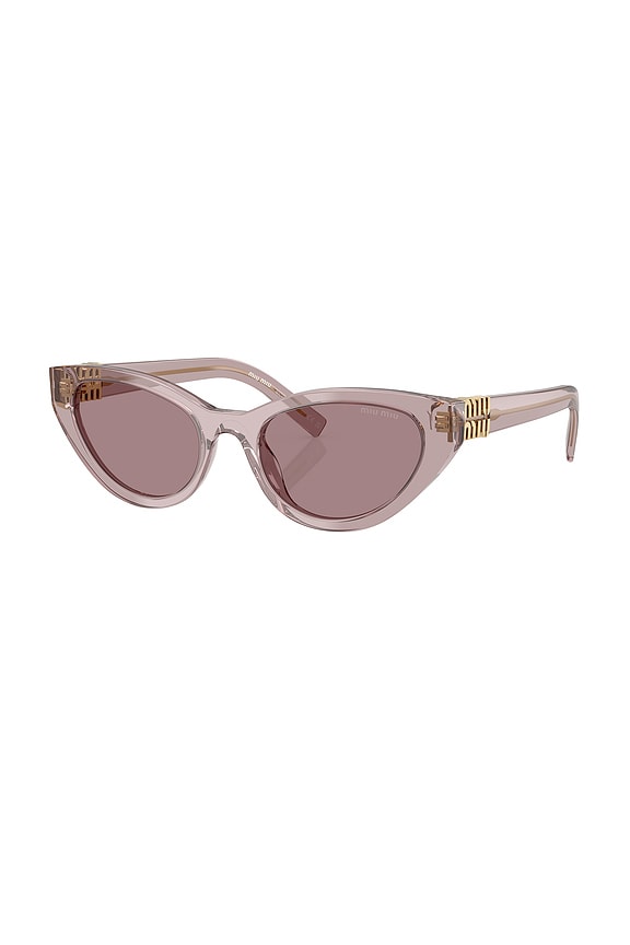 view 2 of 3 Cat Eye Sunglasses in Mauve Transparent