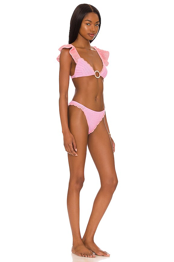 view 2 of 3 Bia Bikini Set in Warm Pink & Cool Pink