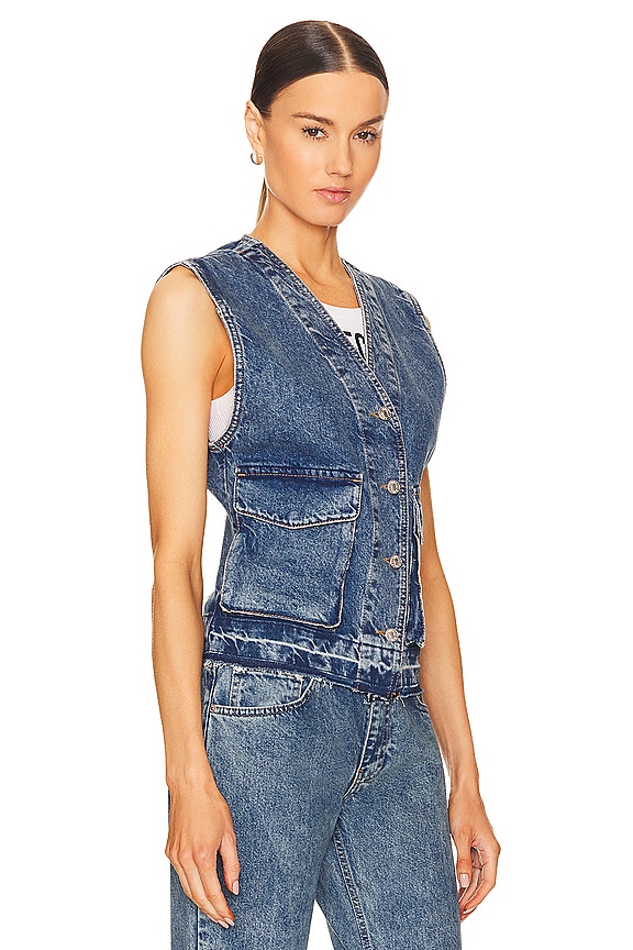 view 2 of 4 Denim Waistcoat in Multi Blue