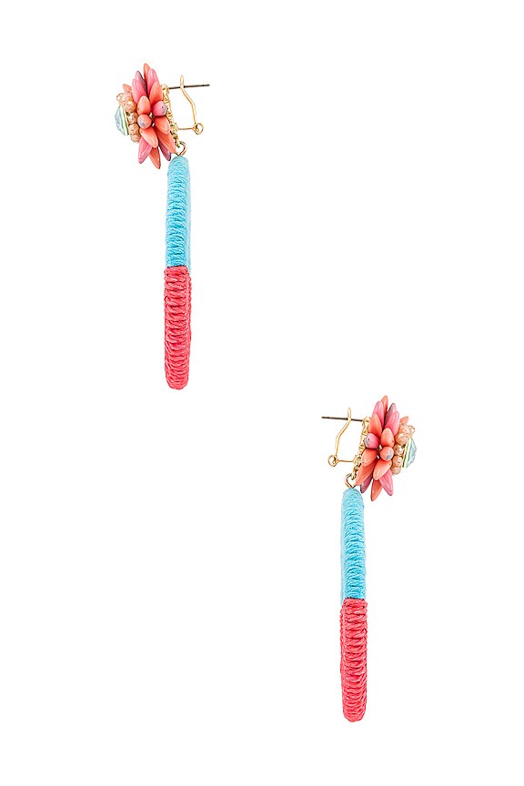 view 2 of 3 Acapulco Hoops in Blue & Coral