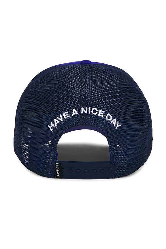 view 2 of 3 Smiley Studios Trucker Hat in Skipper Blue