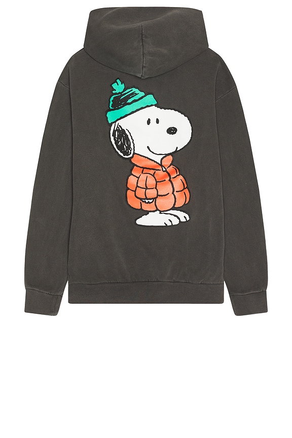 view 2 of 3 Peanuts Puffer Hoodie in Washed Black