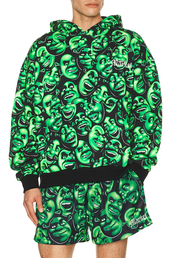 view 1 of 5 x Shrek All Over Print Hoodie in Multi