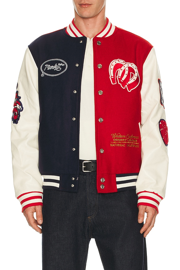 view 2 of 7 BLOUSON CAMPUS OLD WEST in Navy & Salsa