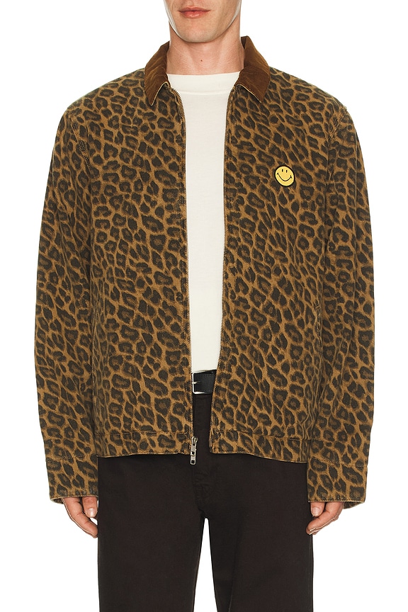 view 2 of 5 SMILEY ワークジャケット in Leopard Print & Brown