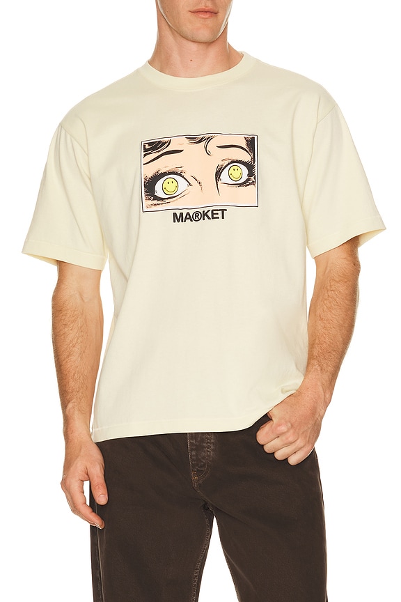 view 1 of 4 Smiley Eye See You T-Shirt in Wood Ash