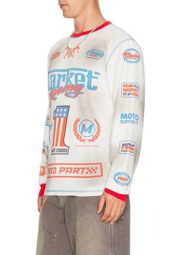 view 2 of 5 Speed Part Thermal Long Sleeve Tee in White