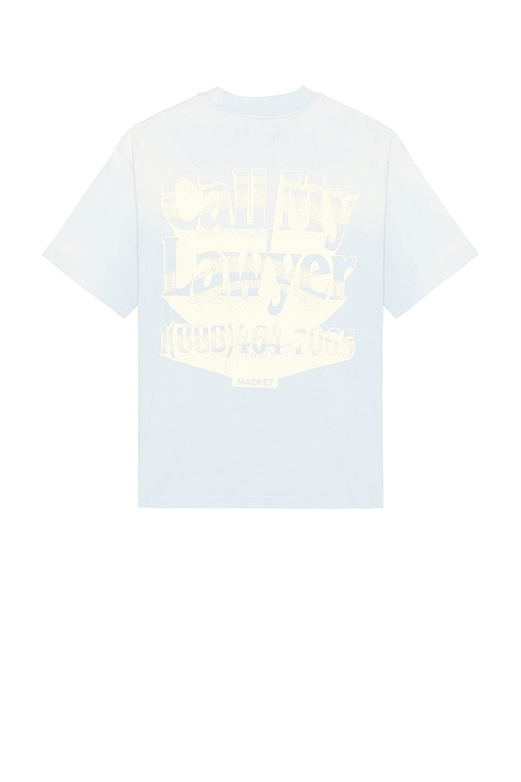 view 1 of 4 Call My Lawyer 3D Tee in Ice Blue