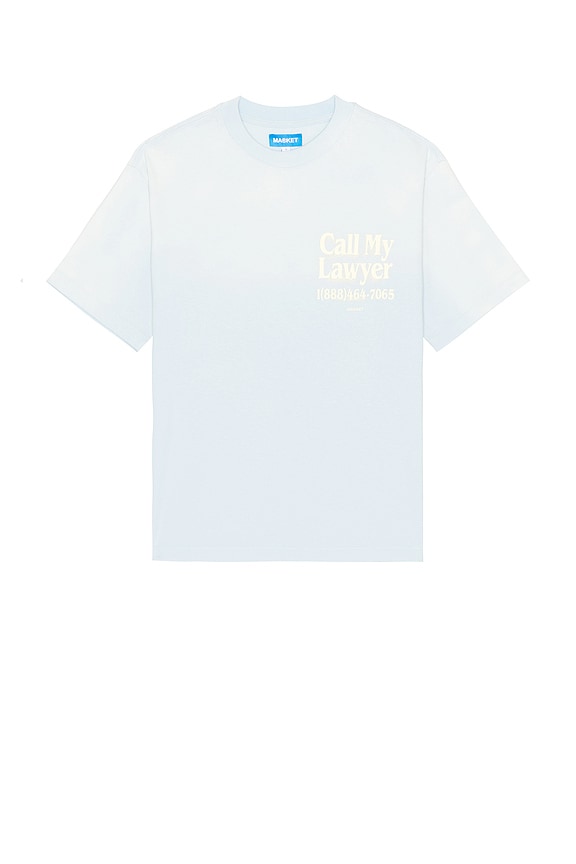 view 2 of 4 Call My Lawyer 3D Tee in Ice Blue