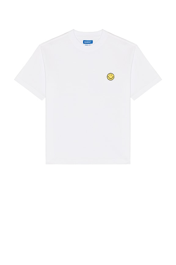 view 2 of 6 SMILEY BADGE 3팩 티셔츠 in White, Future Desk, & Oat Milk