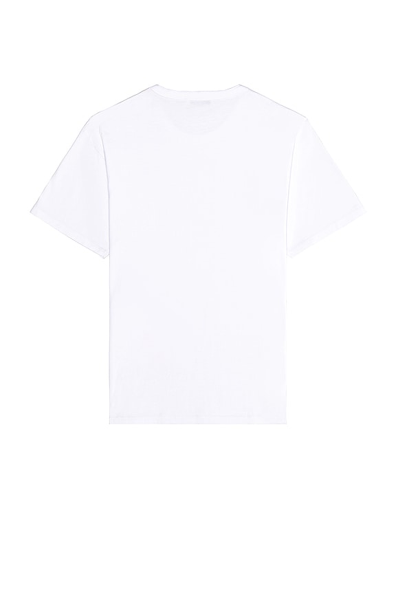 view 2 of 3 Tricolor Fox Patch Classic Pocket Tee-Shirt in White
