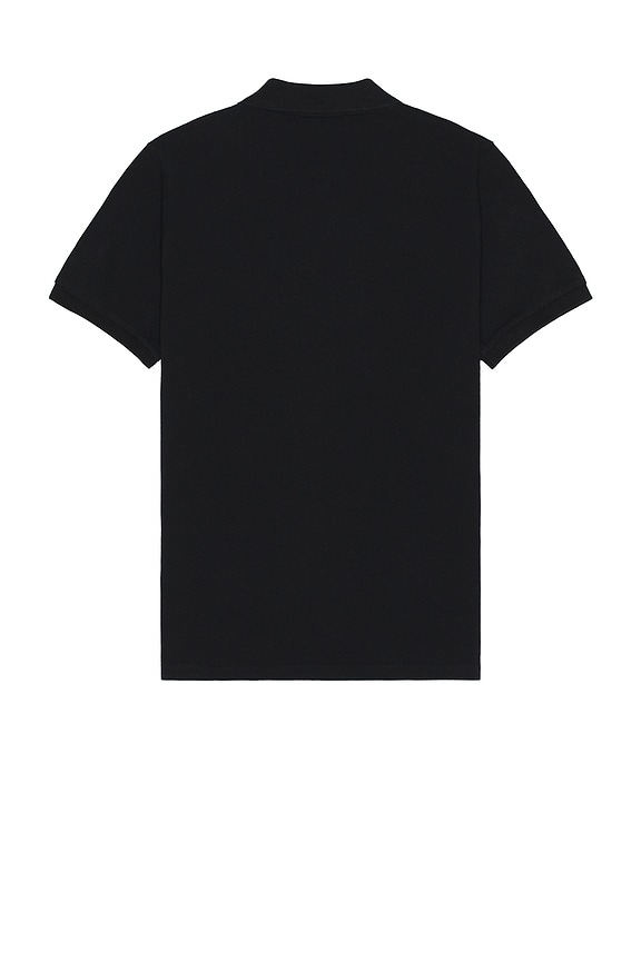 view 2 of 4 Tricolor Fox Patch Polo in Black