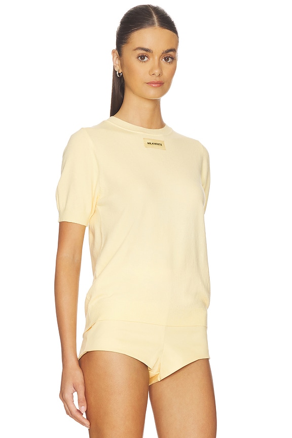 view 2 of 5 JERSEY MANGA CORTA in Pale Yellow