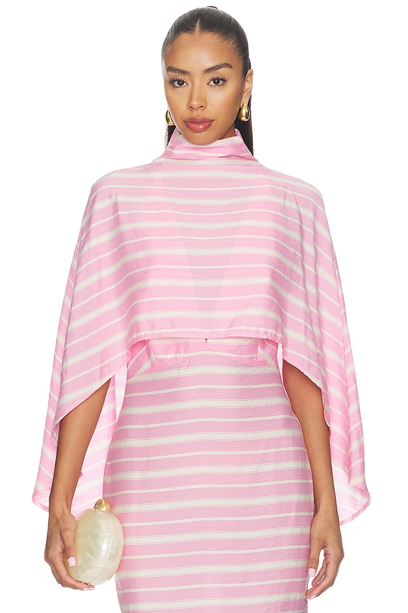 view 1 of 4 Cape in Stripes Pink