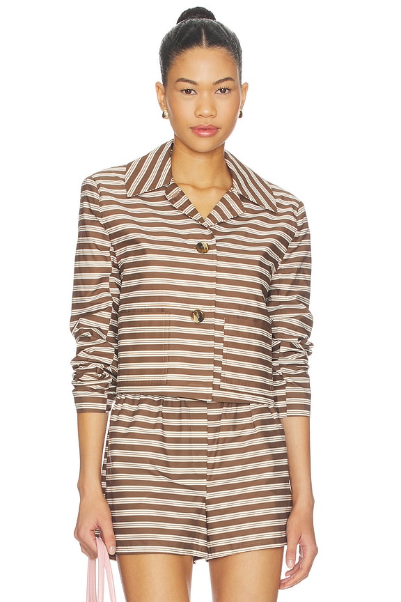 view 2 of 6 BLOUSON in Brown Stripes