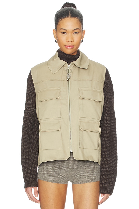 view 2 of 5 Cargo Vest in Beige