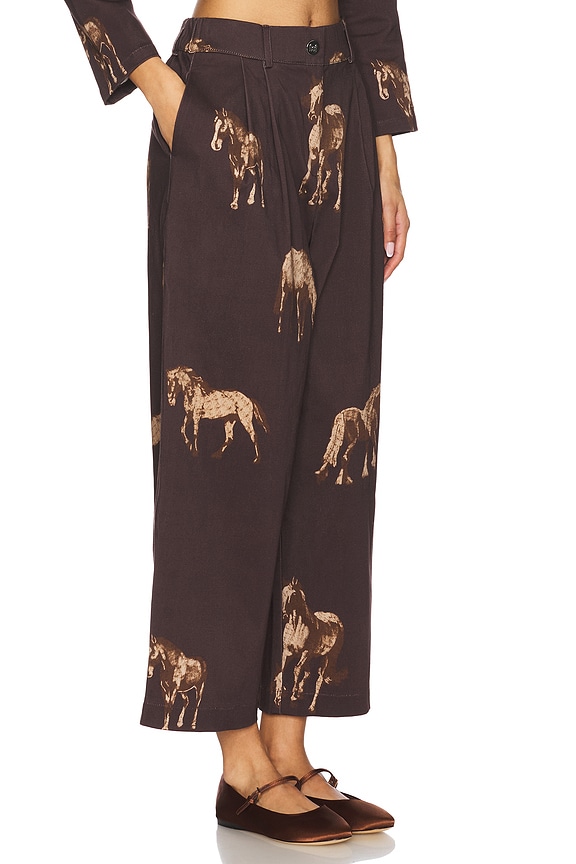 view 2 of 6 Wide Leg Pants in Brown Horses