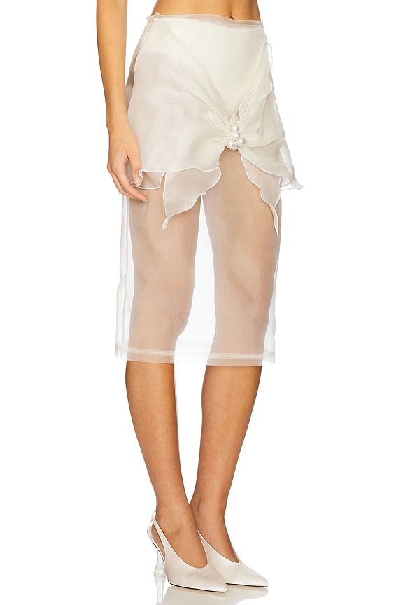 view 2 of 6 x REVOLVE Organza Midi Skirt With Big Bow in White