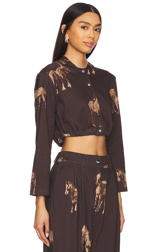 view 2 of 4 クロップトップ in Brown Horses