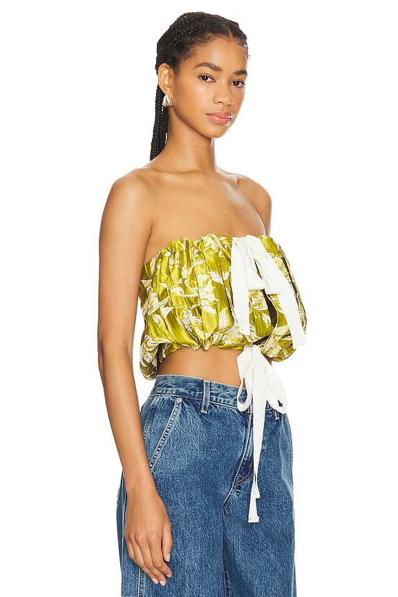 view 2 of 4 Mini Peplum Top in Yellow