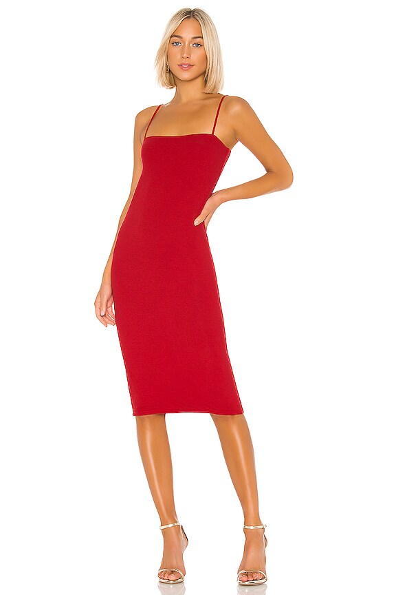 Michael Lauren Eric Dress in Coral Red REVOLVE
