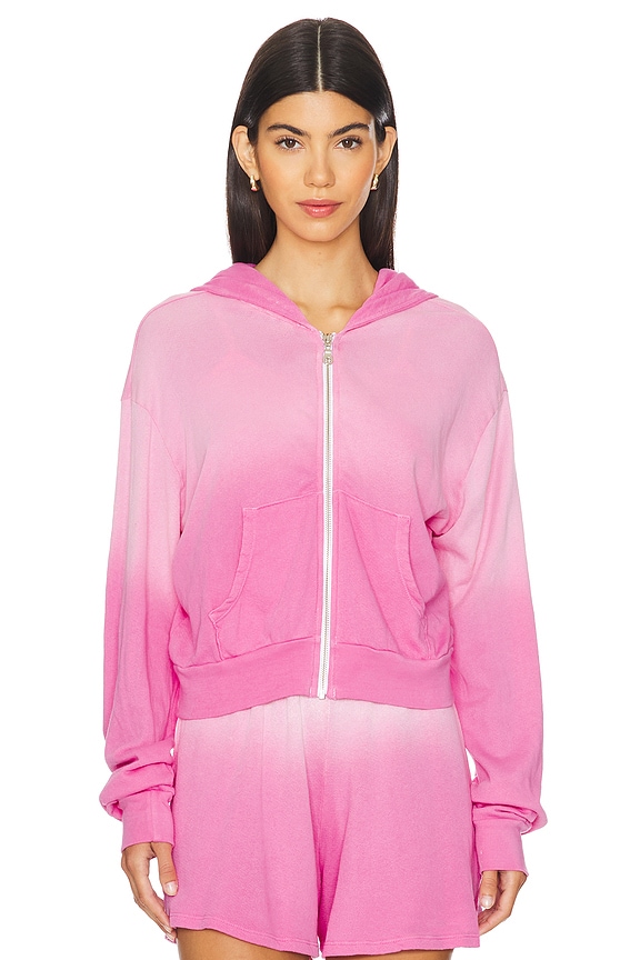 view 2 of 5 Bowman Crop Zip Up in Faded Pink