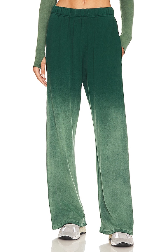 Michael Lauren Theoden Wide Leg Pant in Vintage Emerald | REVOLVE