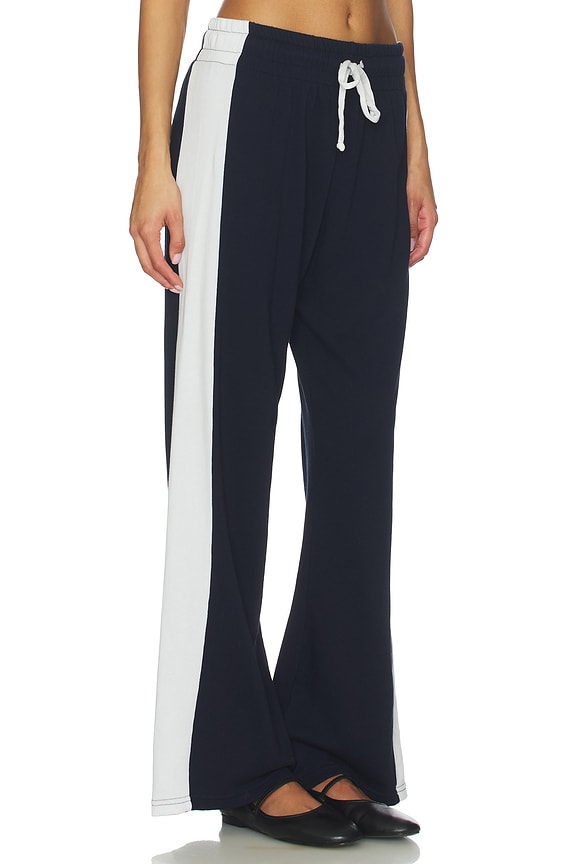 view 2 of 6 Lux Track Pant in Navy & Milk