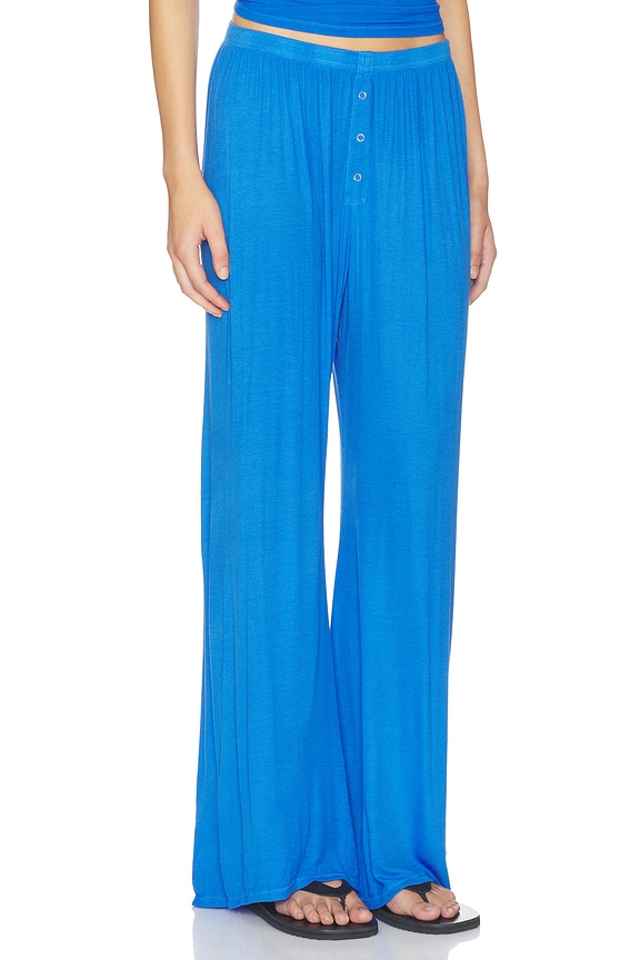 view 2 of 6 Laguna Wide Leg Pant With Snaps in Bluebird