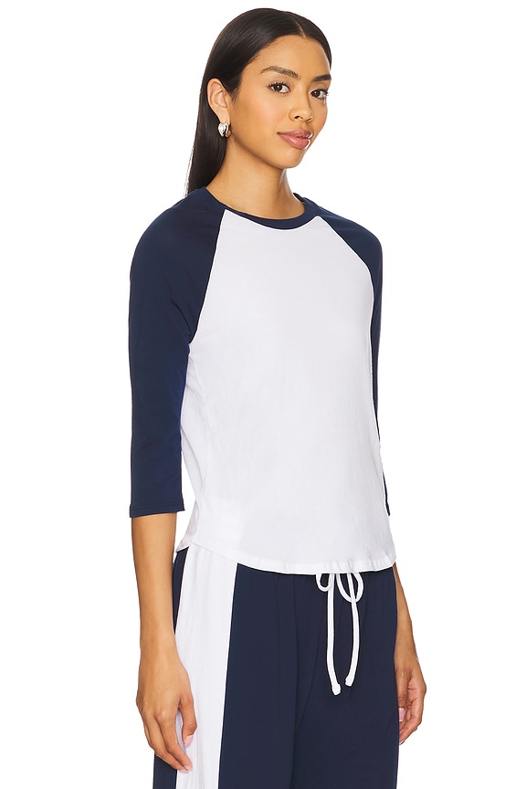 view 2 of 4 Katya Raglan 3/4 Sleeve Tee in Astral Navy