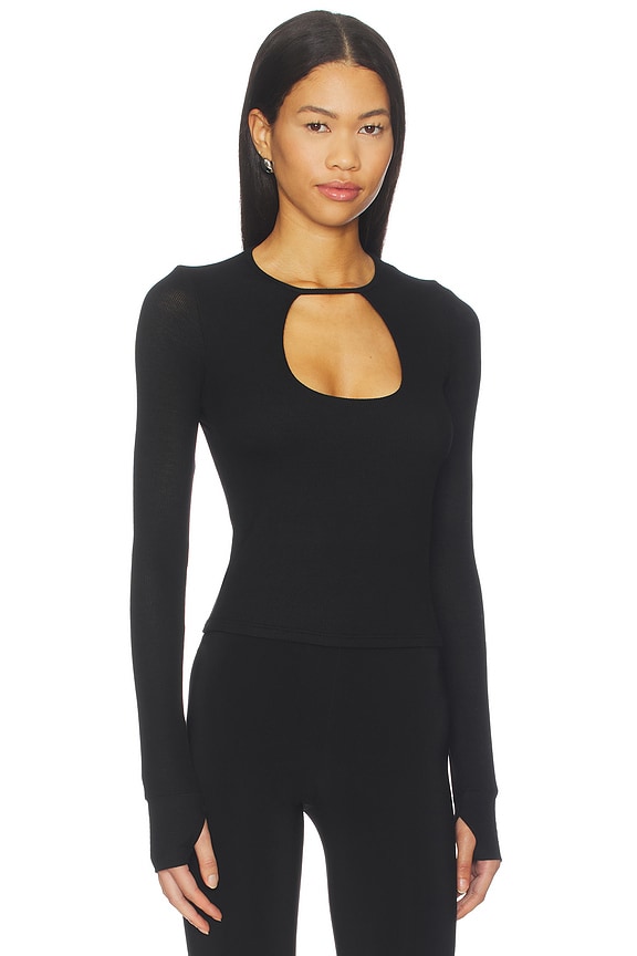 view 2 of 4 Orson Crop Longsleeve Top in Black