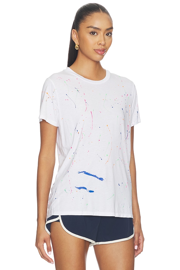 view 2 of 5 CAMISETA TIRANTES BOYFRIEND ROMAN in White & Neon Splatter