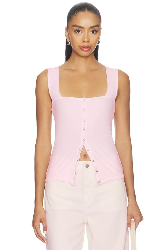 view 1 of 4 x REVOLVE Bosco Snap Front Tank in Baby Pink