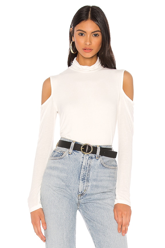 Michael Lauren Abner Long Sleeve Top in Milk | REVOLVE