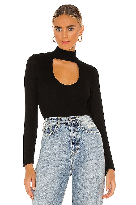 Michael Lauren Napoleon Top in Black | REVOLVE