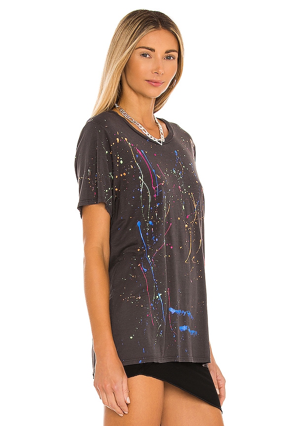 view 2 of 4 Roman Boyfriend Tee in Onyx & Neon Splatter