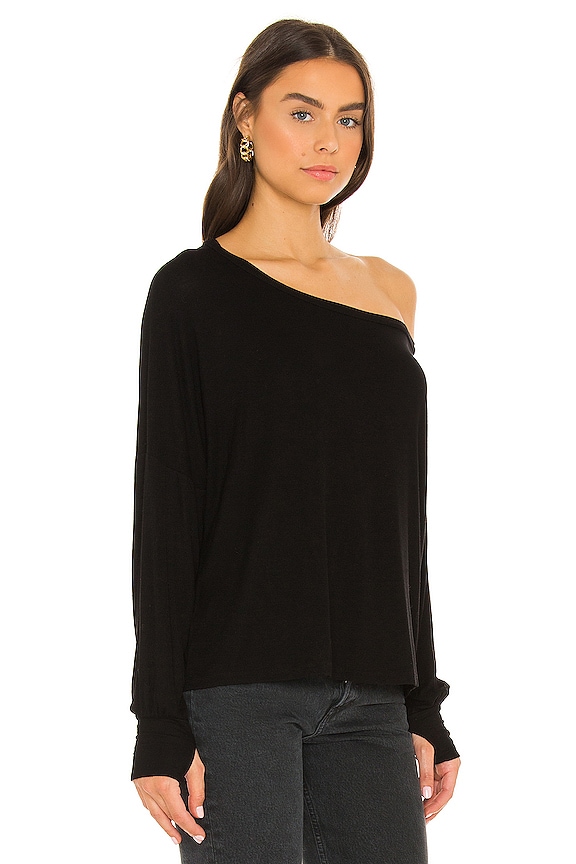 view 2 of 4 Kristopher Open Shoulder Top in Black
