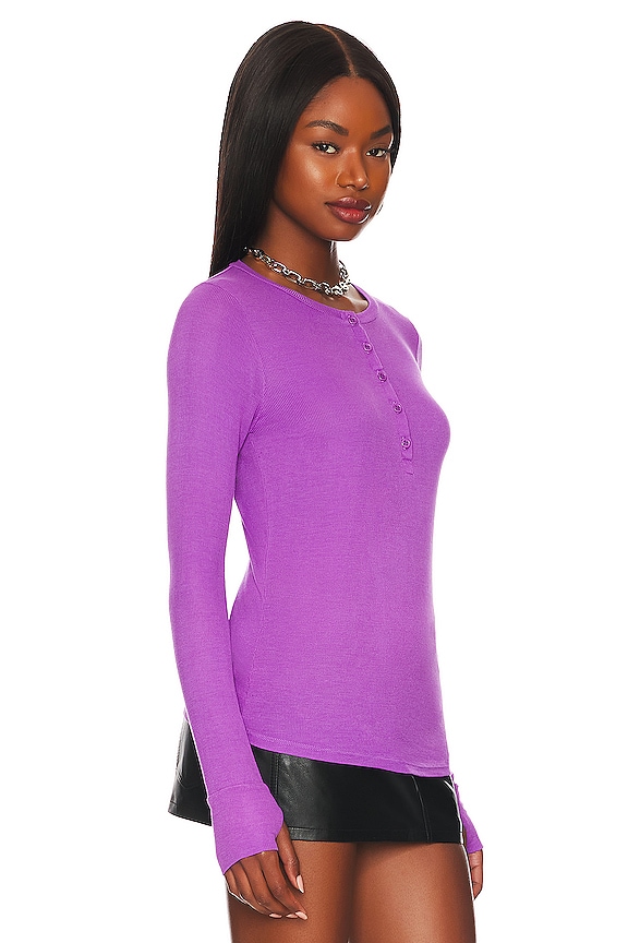 view 2 of 4 HENLEY ロングスリーブトップ in Amethyst