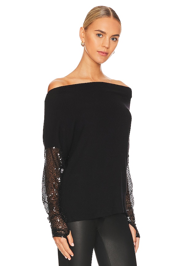 view 2 of 5 Top encolure bateau in Black